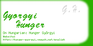 gyorgyi hunger business card