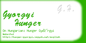 gyorgyi hunger business card